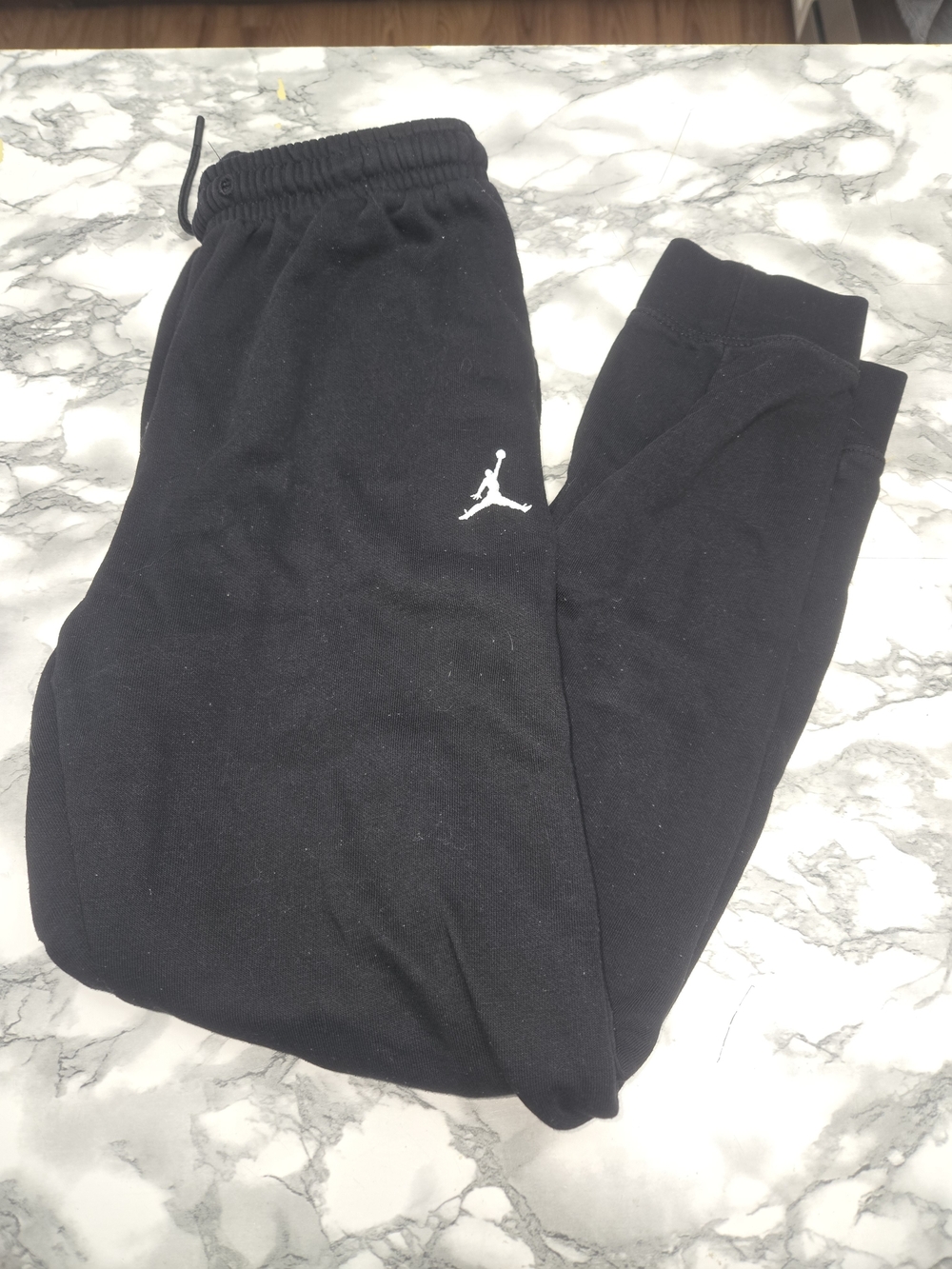 Jordan Black Sweat Joggers with White Jumpman Logo